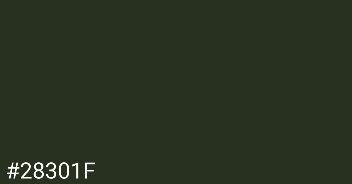 Hex color #28301f graphic