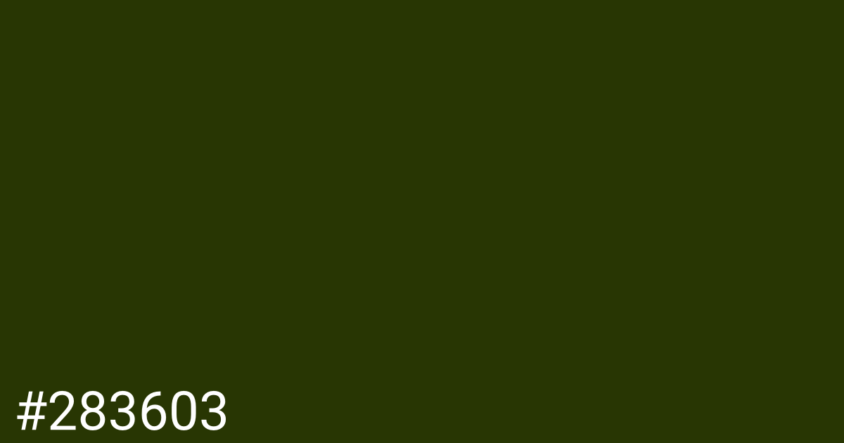 Hex color #283603 graphic