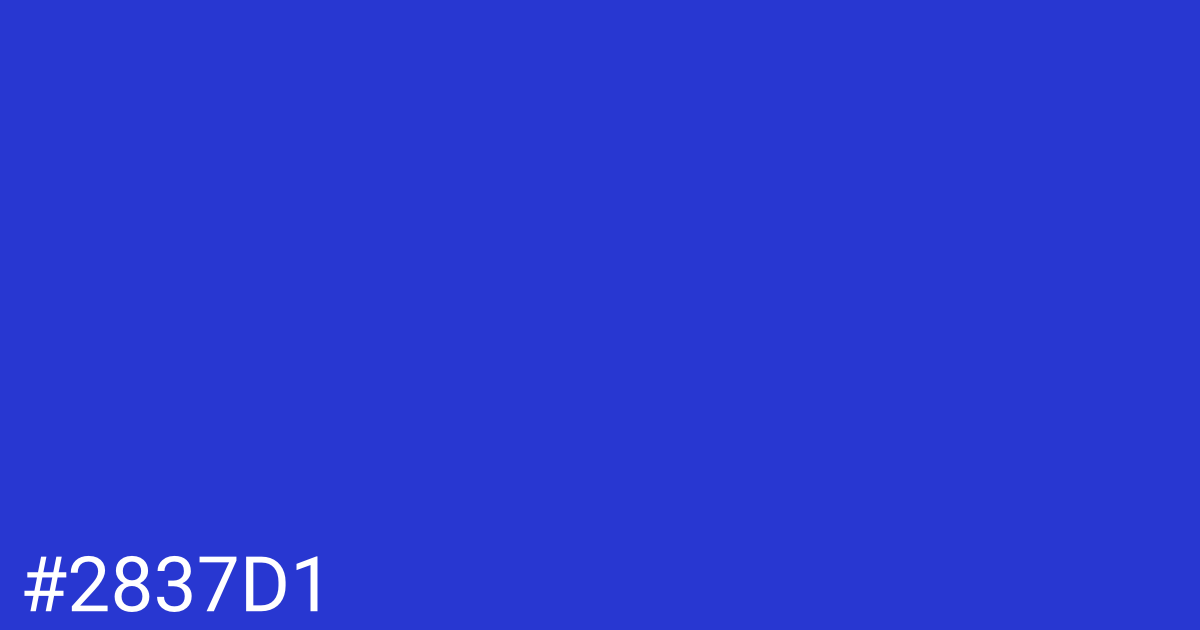 Hex color #2837d1 graphic