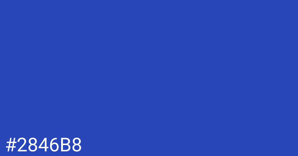 Hex color #2846b8 graphic