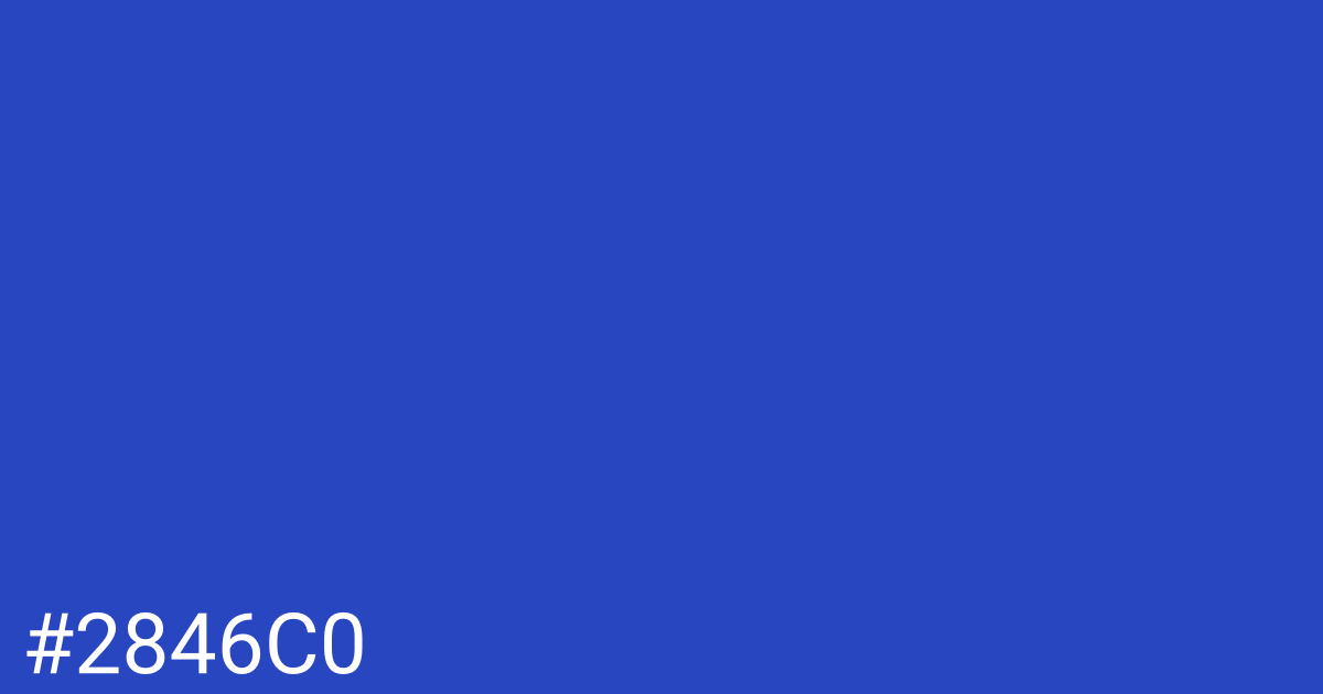Hex color #2846c0 graphic