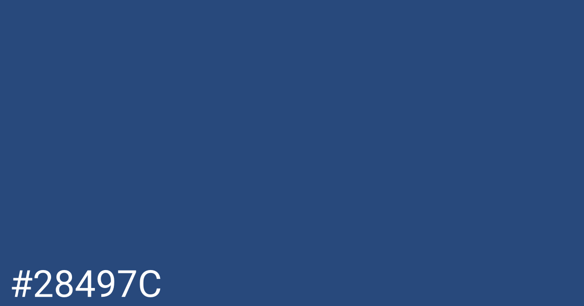 Hex color #28497c graphic