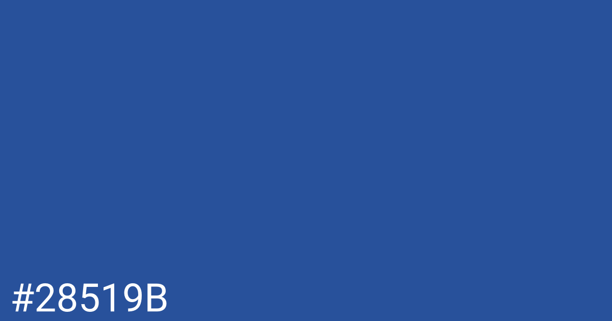 Hex color #28519b graphic