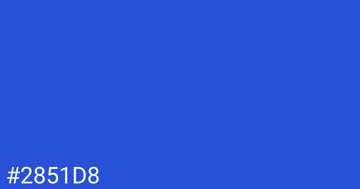 Hex color #2851d8 graphic