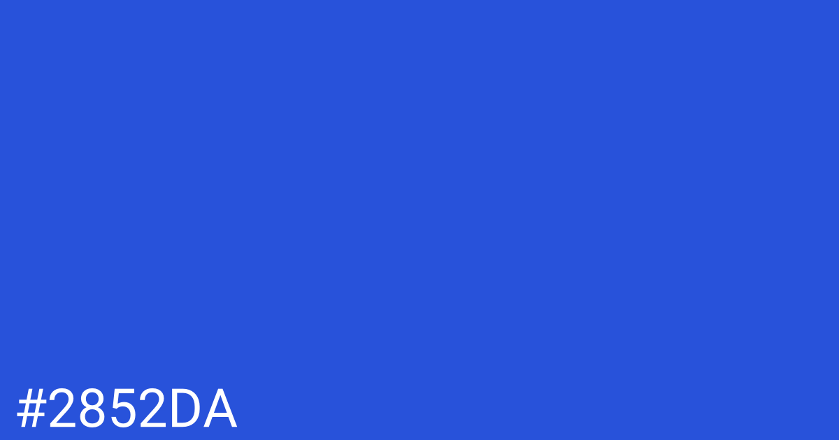Hex color #2852da graphic