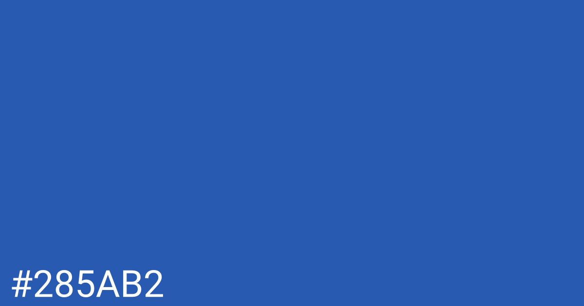 Hex color #285ab2 graphic