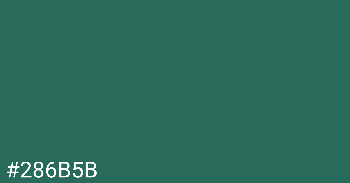 Hex color #286b5b graphic