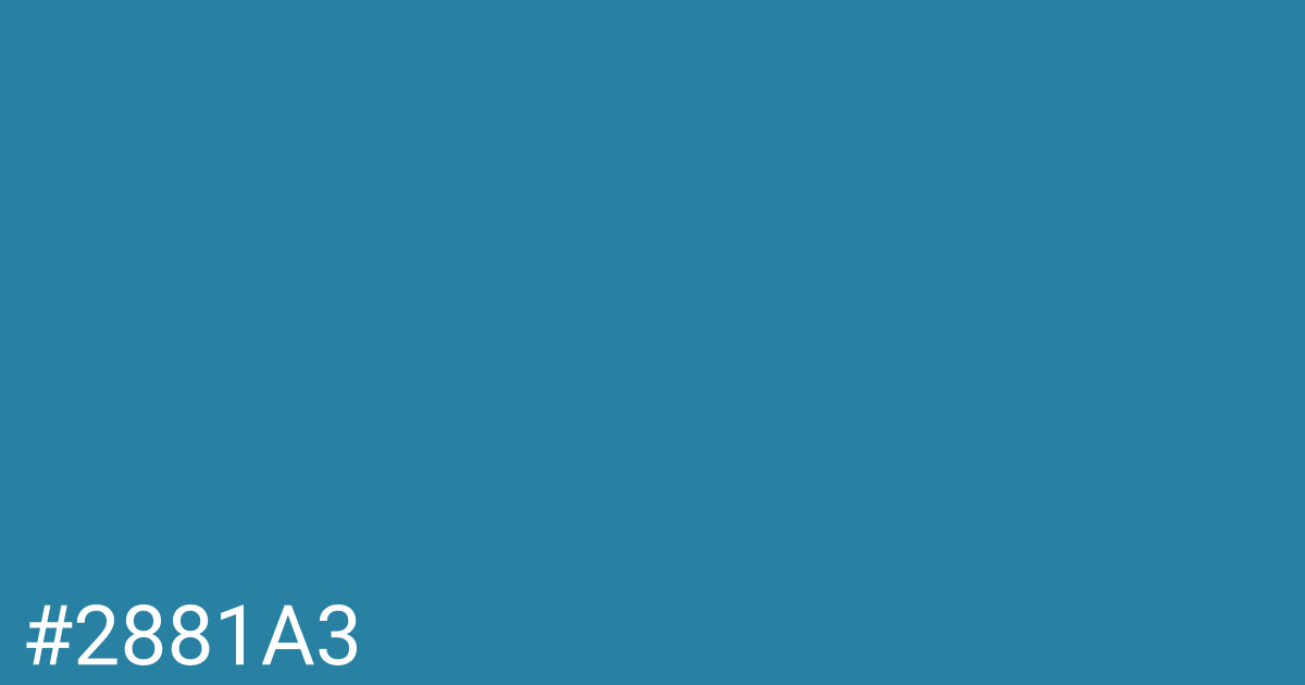 Hex color #2881a3 graphic