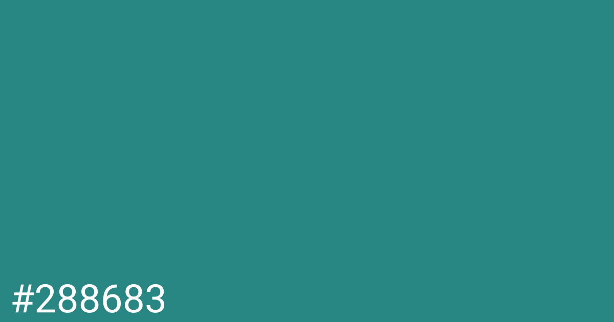 Hex color #288683 graphic