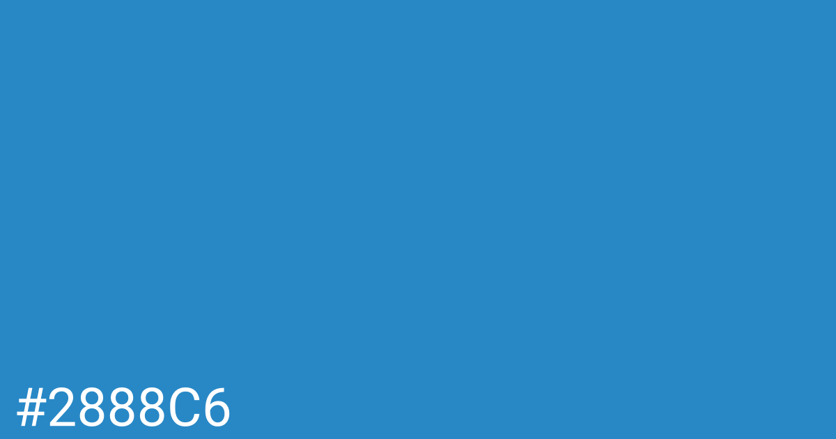 Hex color #2888c6 graphic