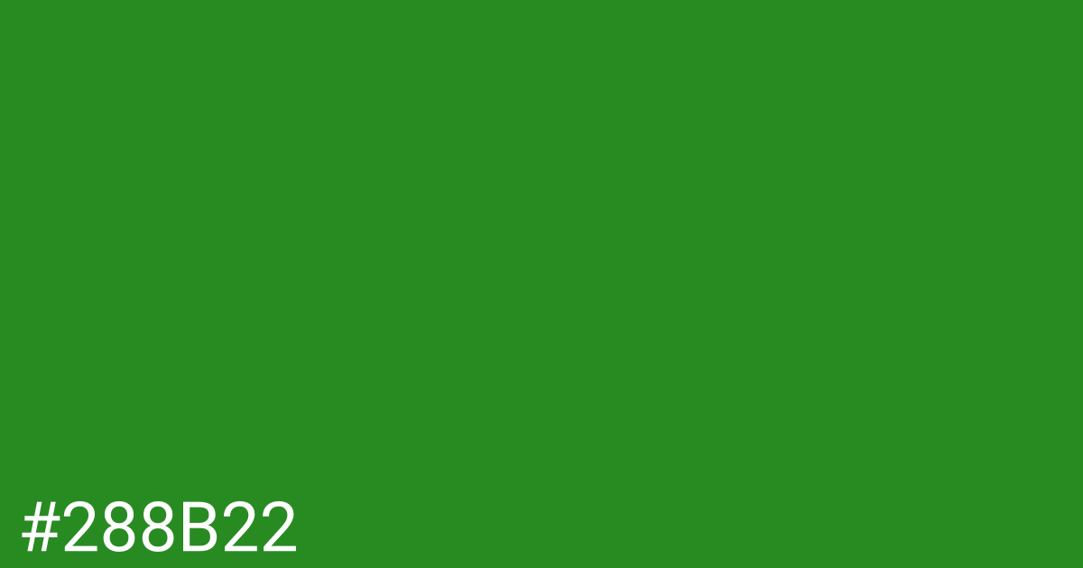 Hex color #288b22 graphic