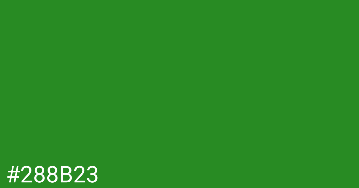 Hex color #288b23 graphic