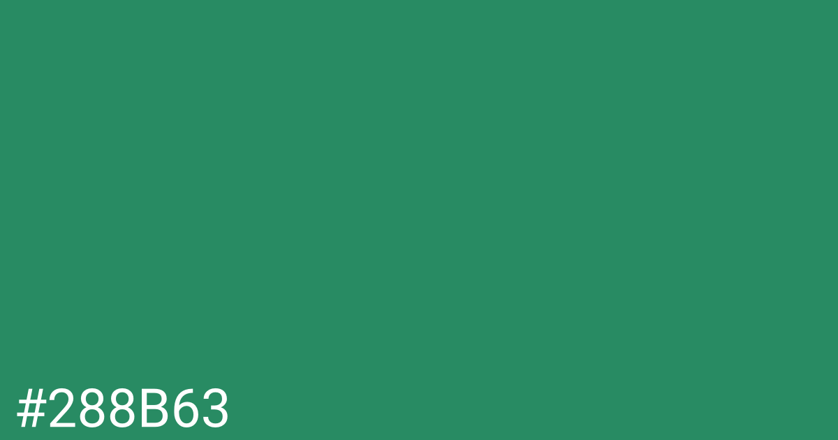 Hex color #288b63 graphic