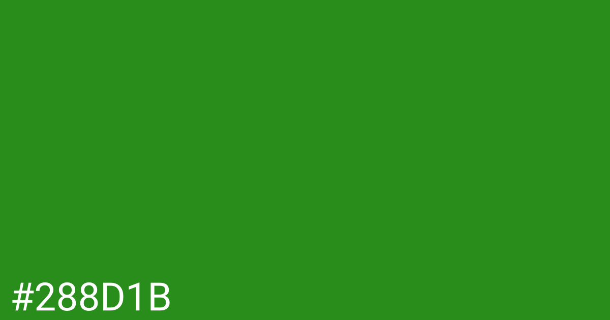 Hex color #288d1b graphic