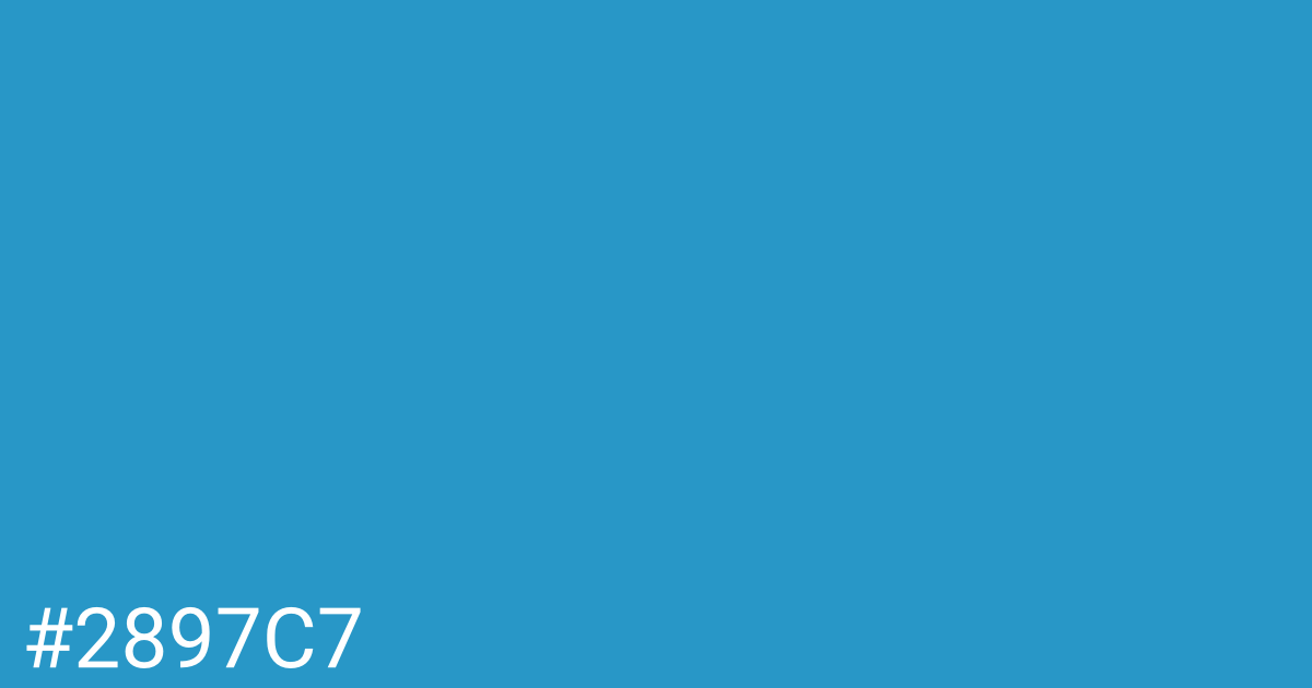 Hex color #2897c7 graphic