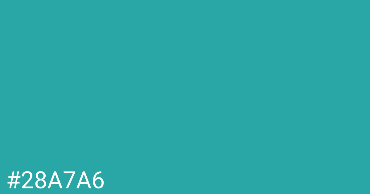 Hex color #28a7a6 graphic