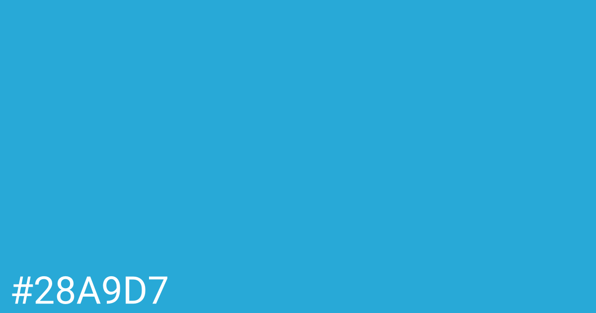 Hex color #28a9d7 graphic