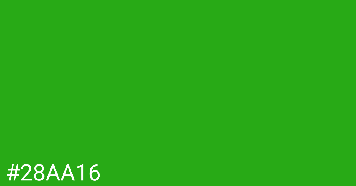 Hex color #28aa16 graphic