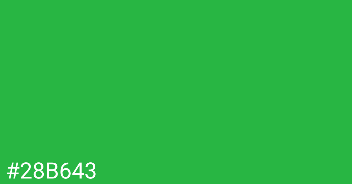 Hex color #28b643 graphic