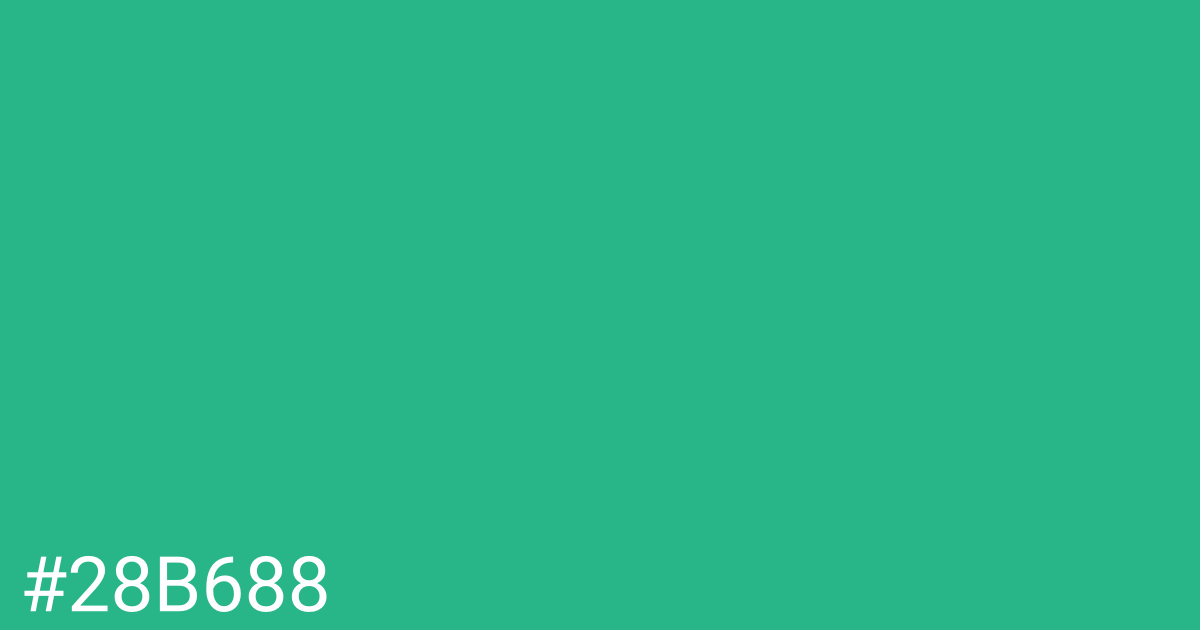 Hex color #28b688 graphic