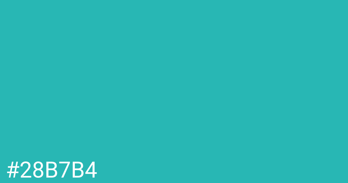 Hex color #28b7b4 graphic