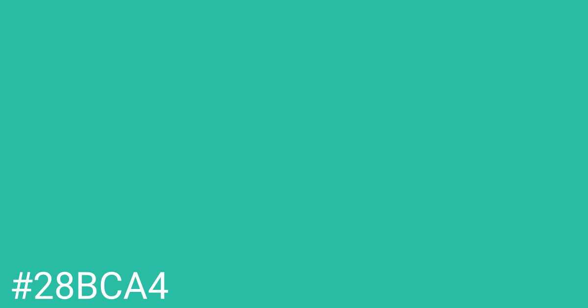 Hex color #28bca4 graphic