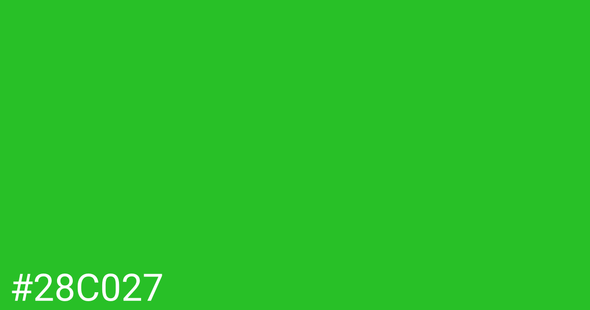 Hex color #28c027 graphic