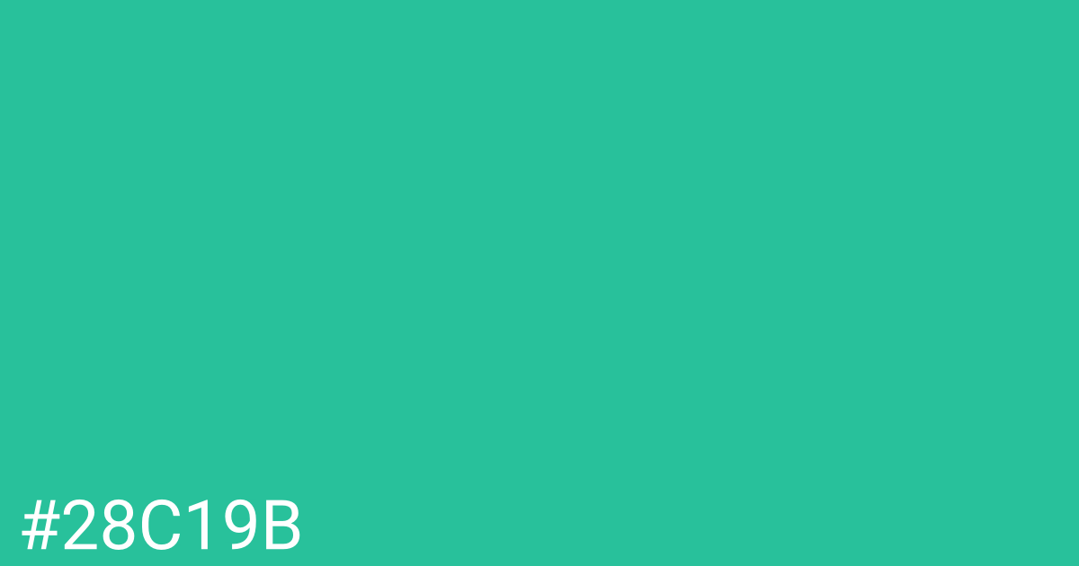 Hex color #28c19b graphic