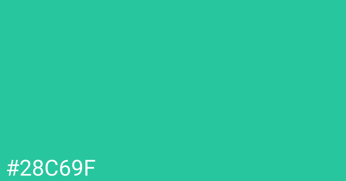 Hex color #28c69f graphic