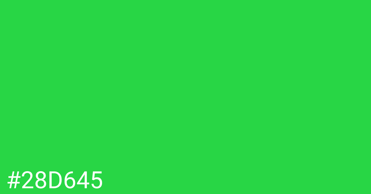 Hex color #28d645 graphic