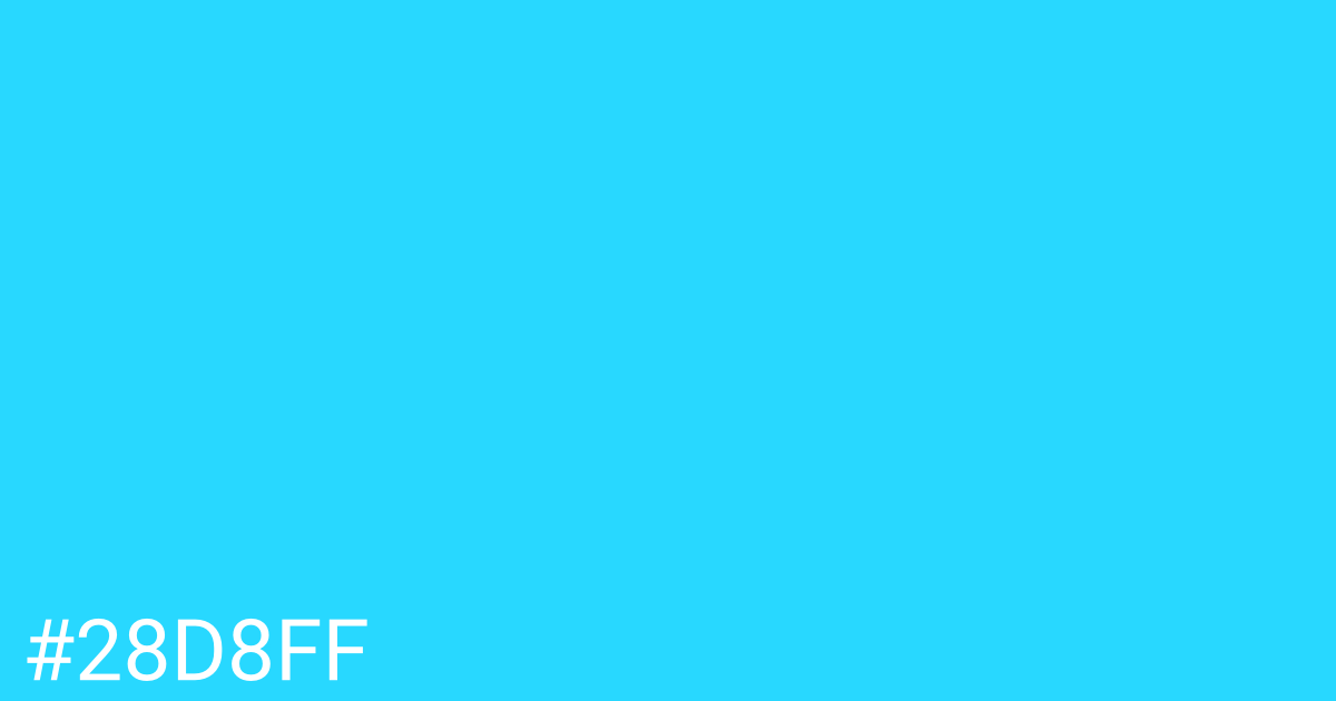 Hex color #28d8ff graphic