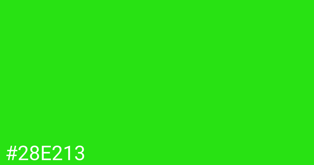 Hex color #28e213 graphic