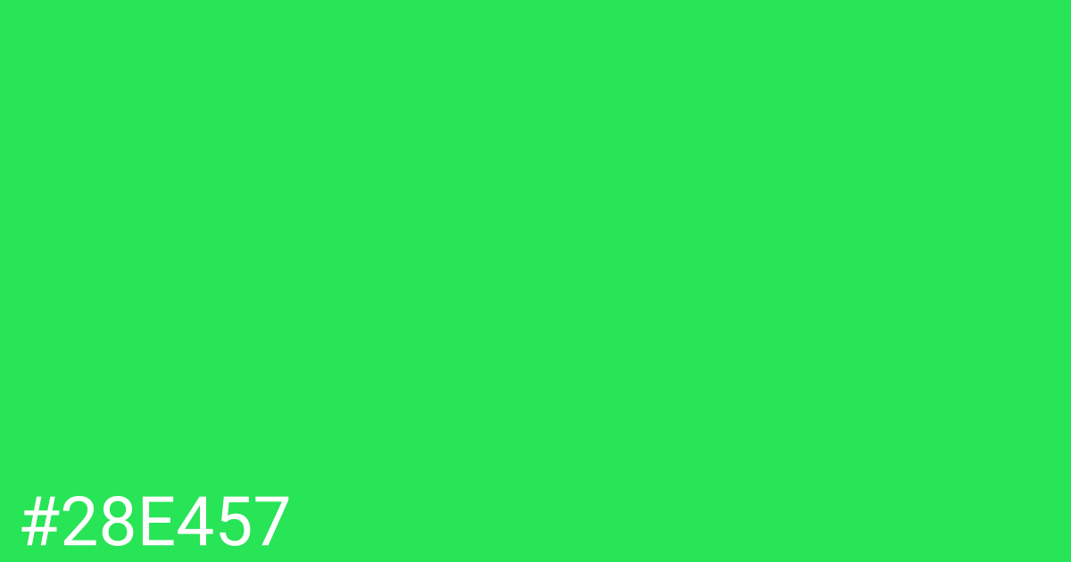 Hex color #28e457 graphic