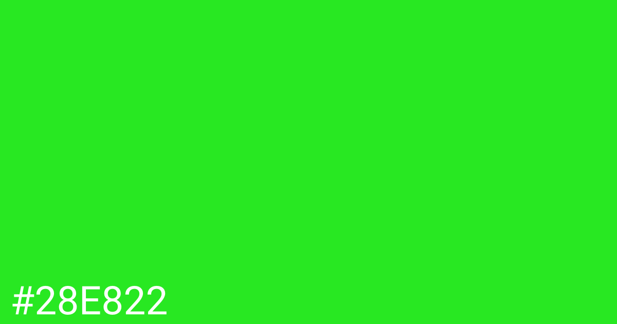 Hex color #28e822 graphic