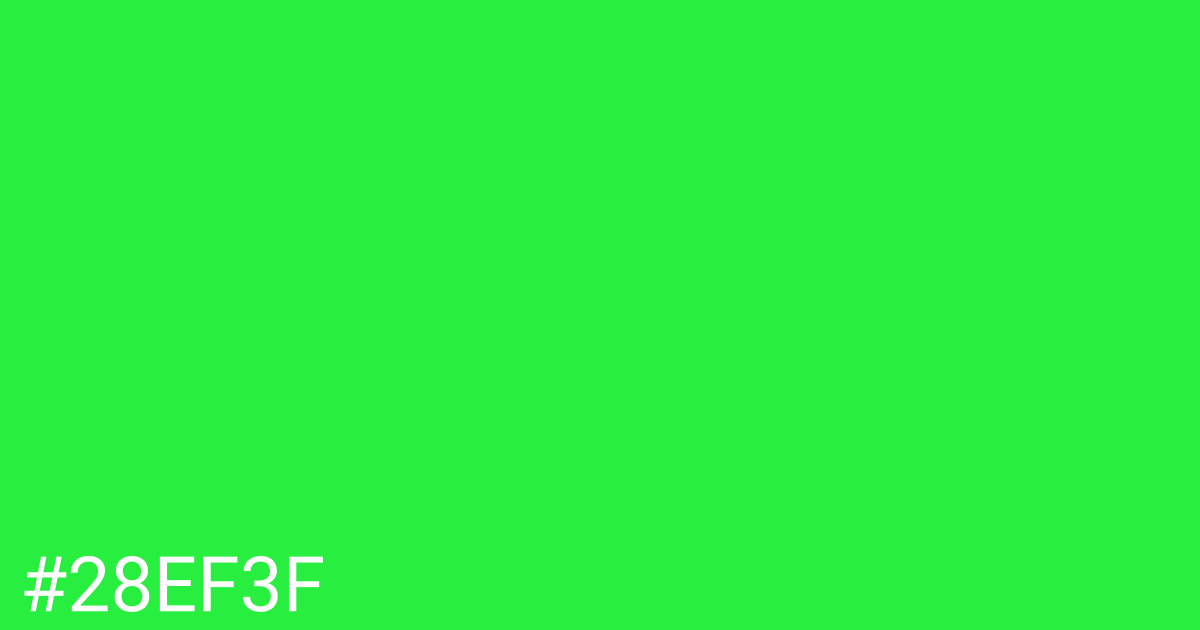 Hex color #28ef3f graphic