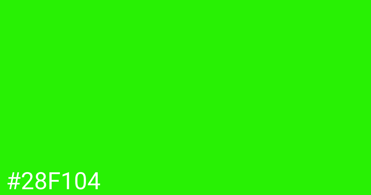 Hex color #28f104 graphic