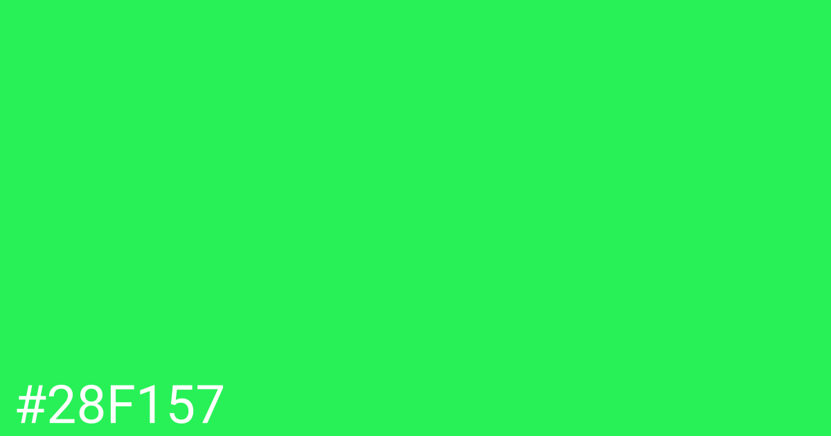 Hex color #28f157 graphic