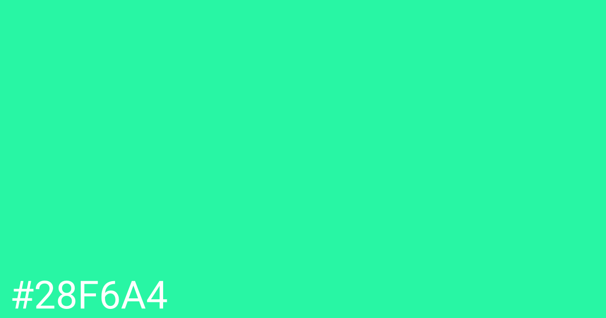 Hex color #28f6a4 graphic