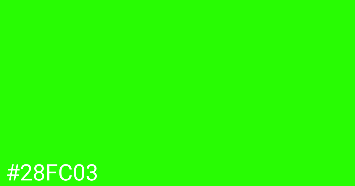 Hex color #28fc03 graphic