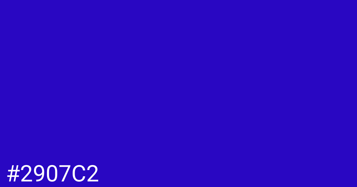 Hex color #2907c2 graphic