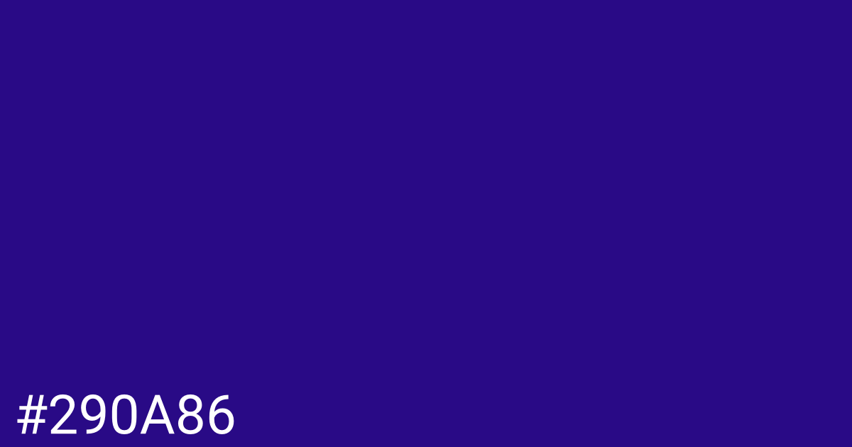 Hex color #290a86 graphic