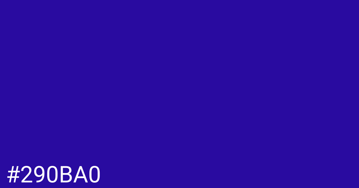 Hex color #290ba0 graphic