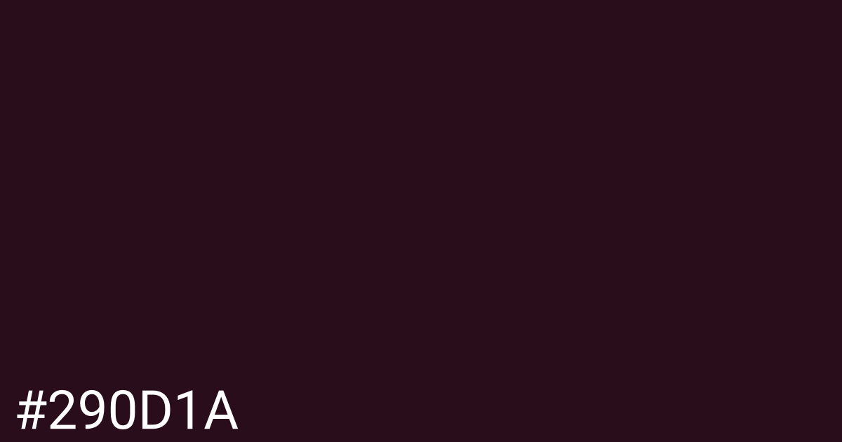 Hex color #290d1a graphic