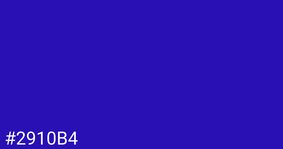 Hex color #2910b4 graphic