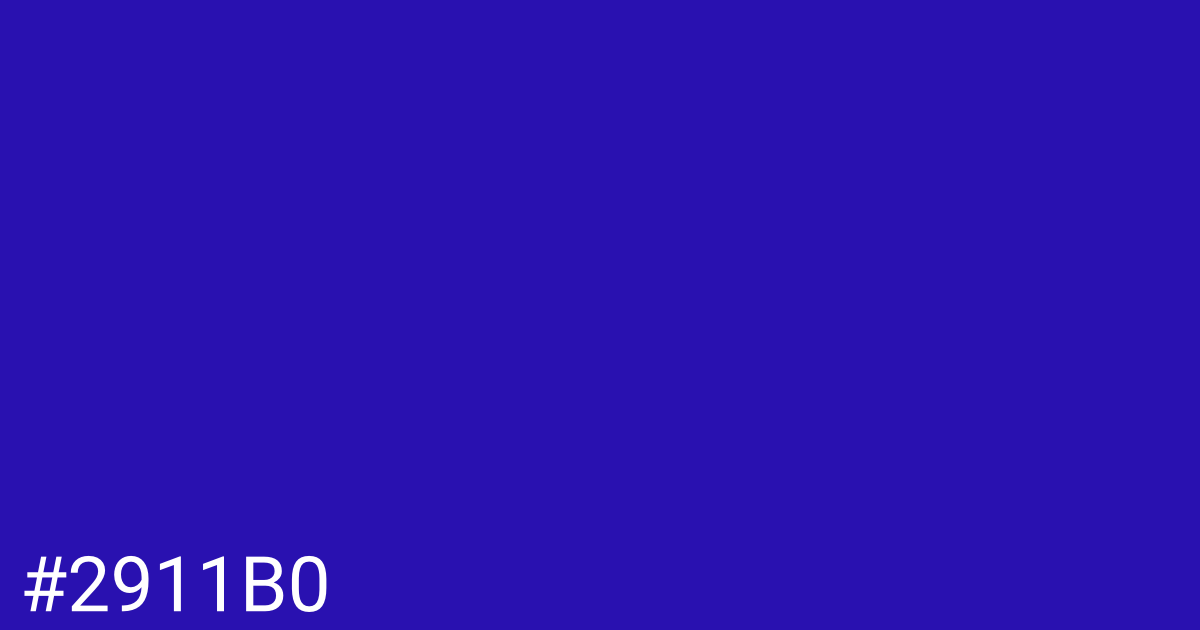 Hex color #2911b0 graphic