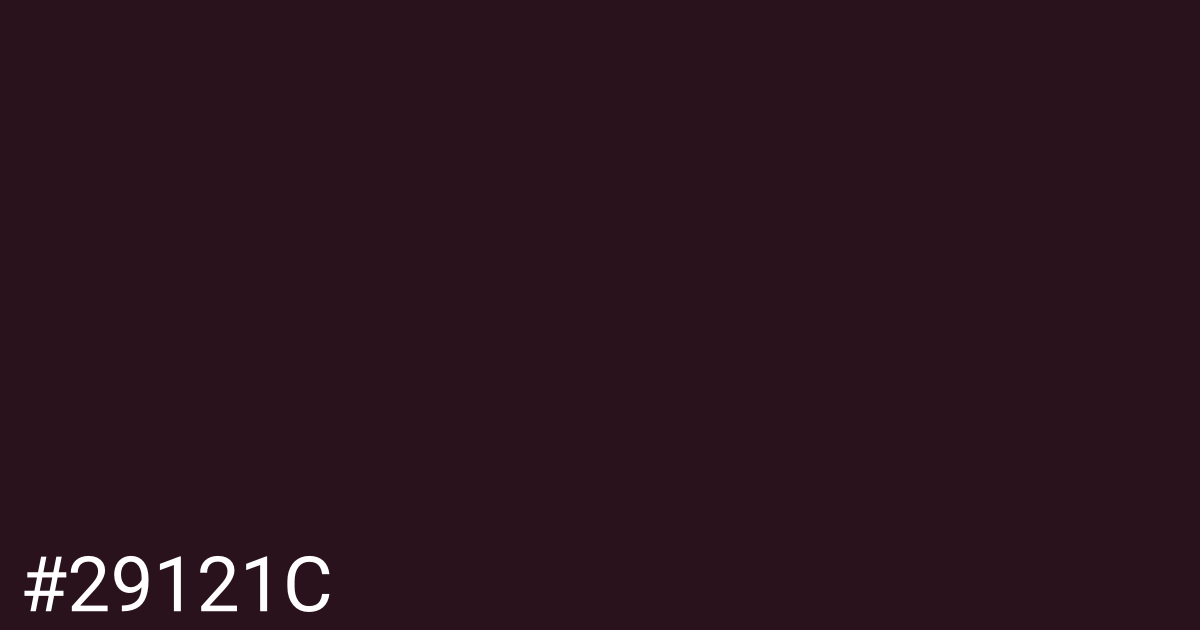 Hex color #29121c graphic