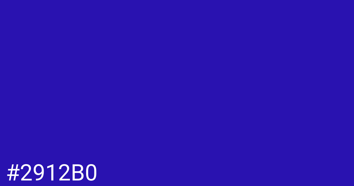 Hex color #2912b0 graphic