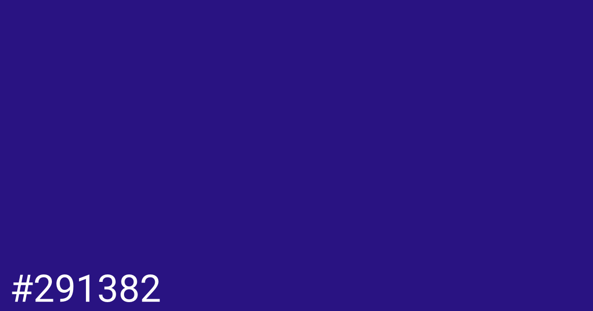 Hex color #291382 graphic