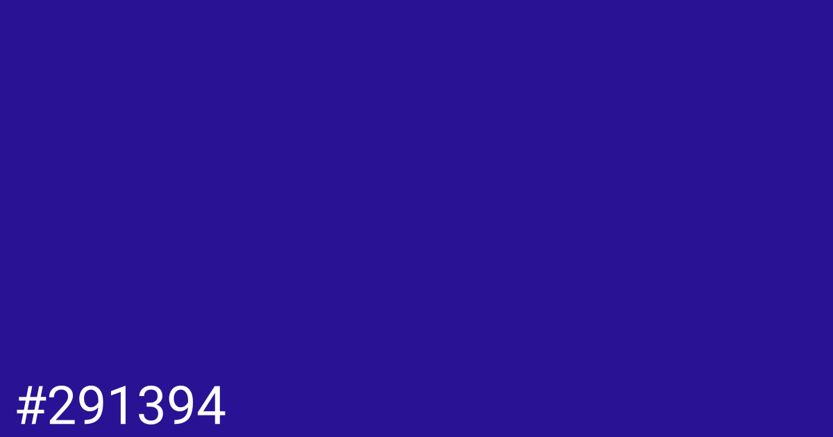 Hex color #291394 graphic