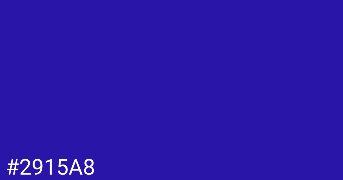 Hex color #2915a8 graphic